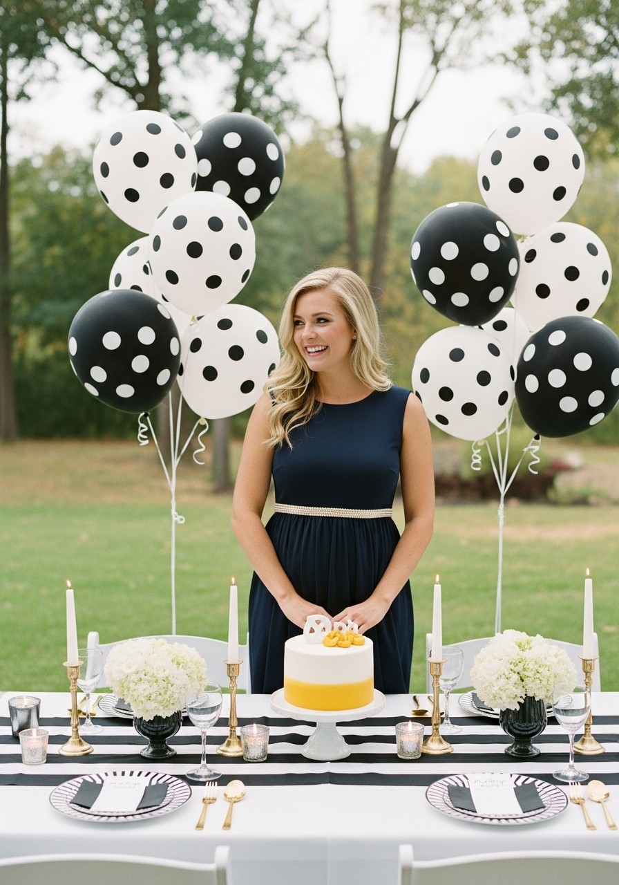 Black and White Dots - 50 Unisex Baby Shower Themes