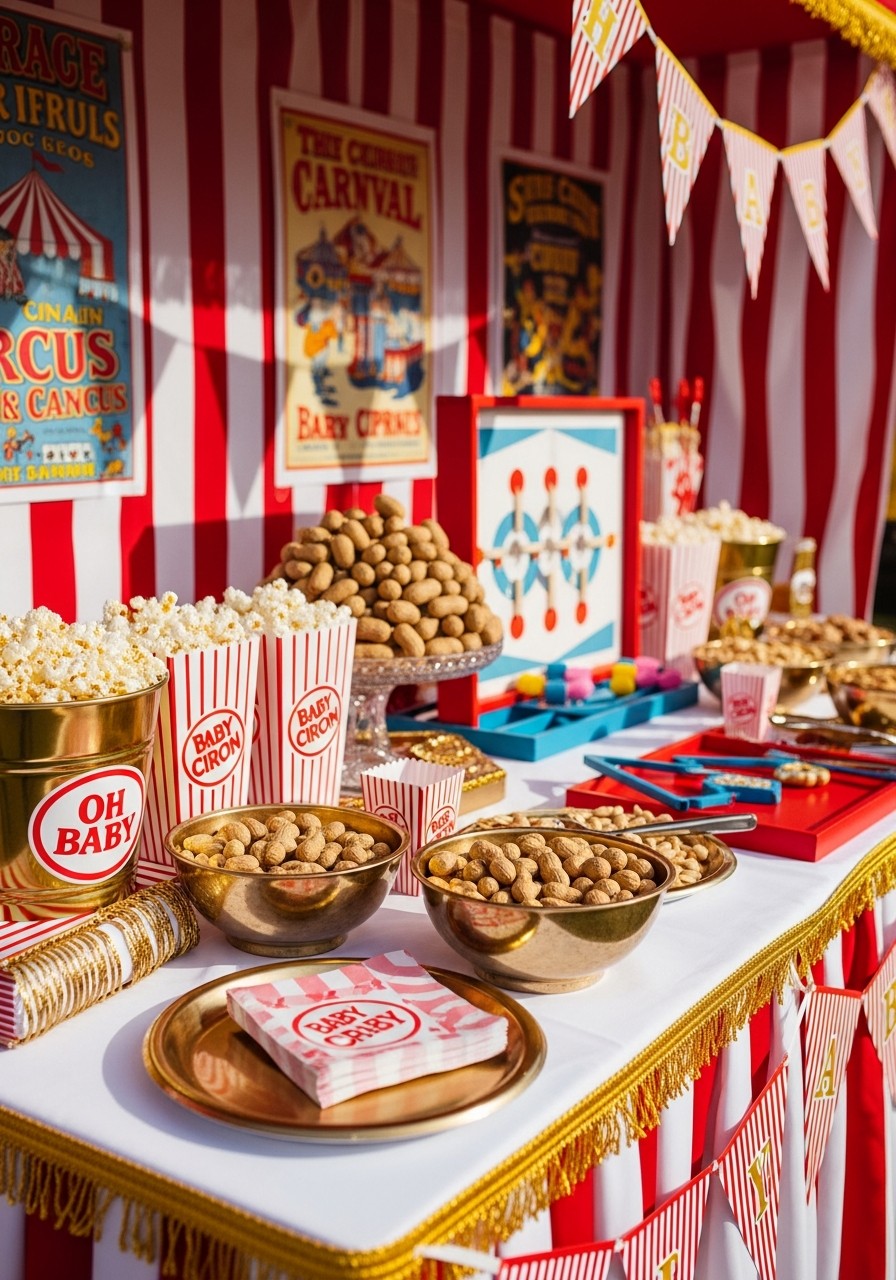 Vintage Circus Carnival - 50 Unisex Baby Shower Themes