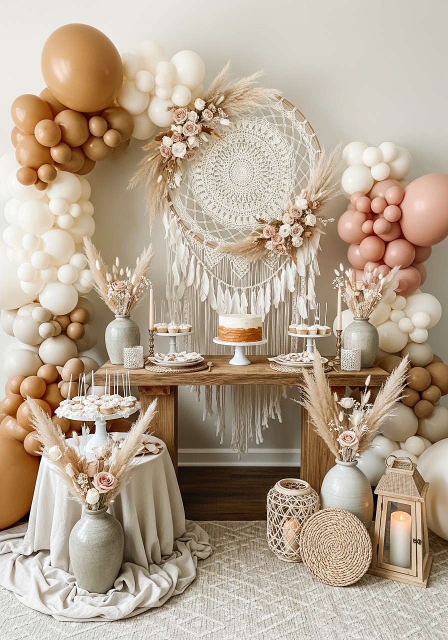 Boho Macrame Dreamcatcher - 50 Unisex Baby Shower Themes