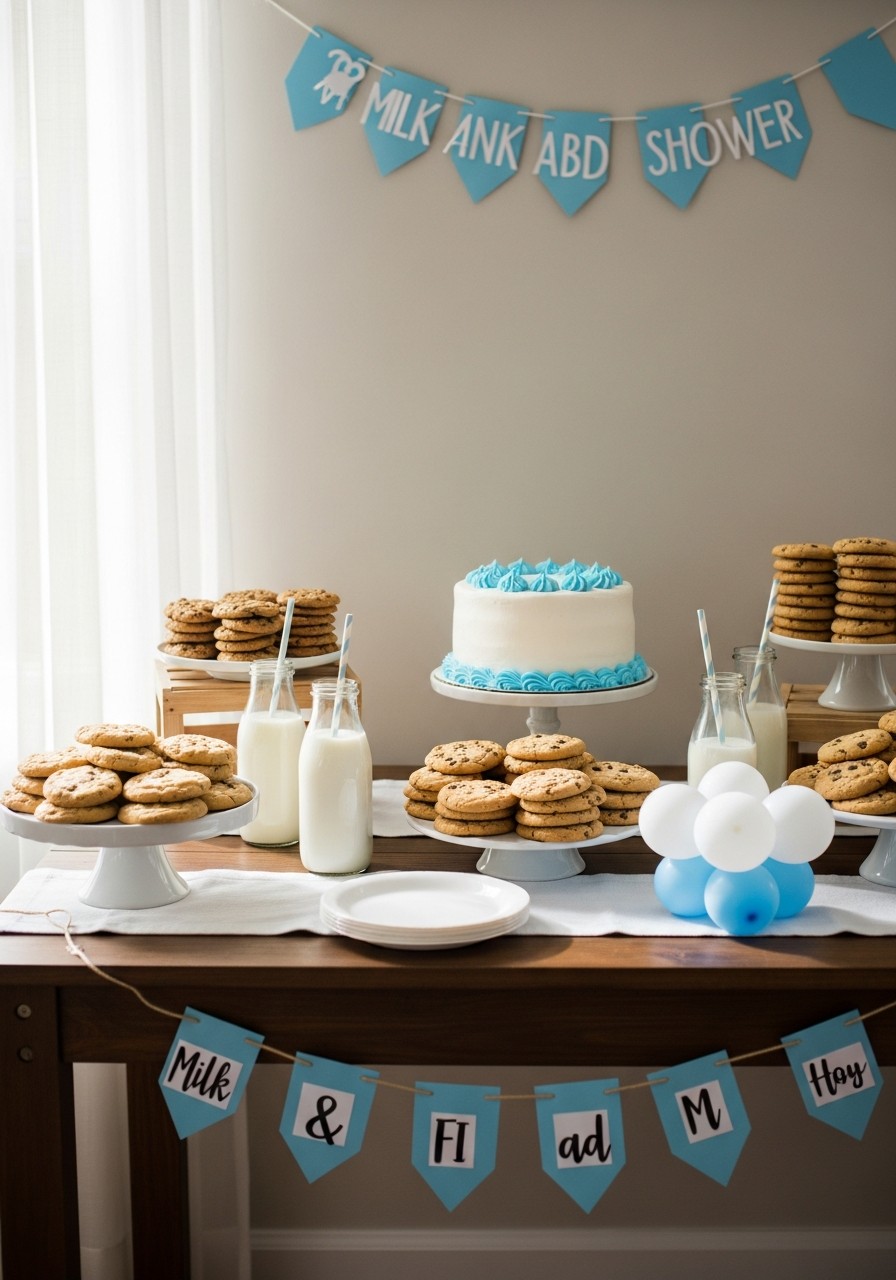 Milk and Cookies Bar - 50 Unisex Baby Shower Themes