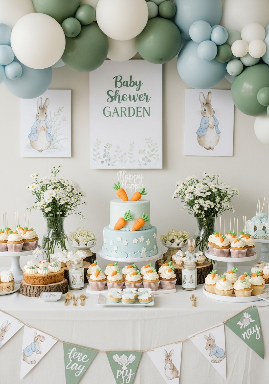 Peter Rabbit Garden - 50 Unisex Baby Shower Themes