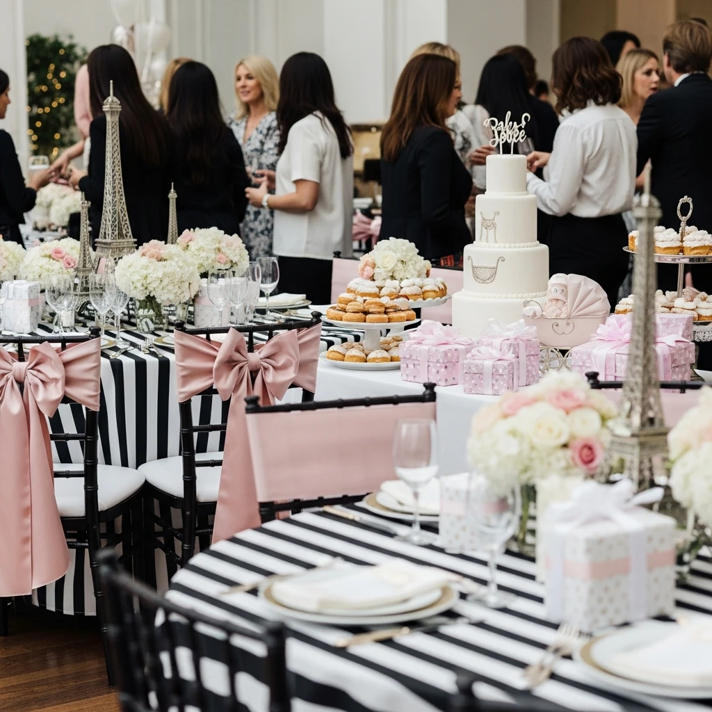 Elegant Paris Soirée - The Best 50 Baby Shower Themes for an Amazing Party