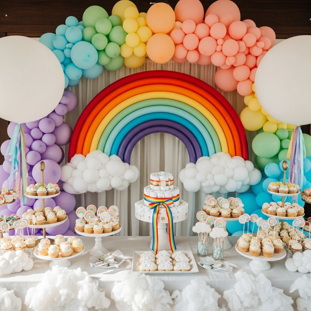 Happy Colorful Rainbow - The Best 50 Baby Shower Themes for an Amazing Party