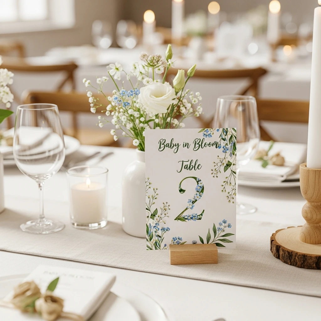 Botanical Table Numbers - 50 Best Baby in Bloom Baby Shower Theme Ideas for a Perfect Spring Party