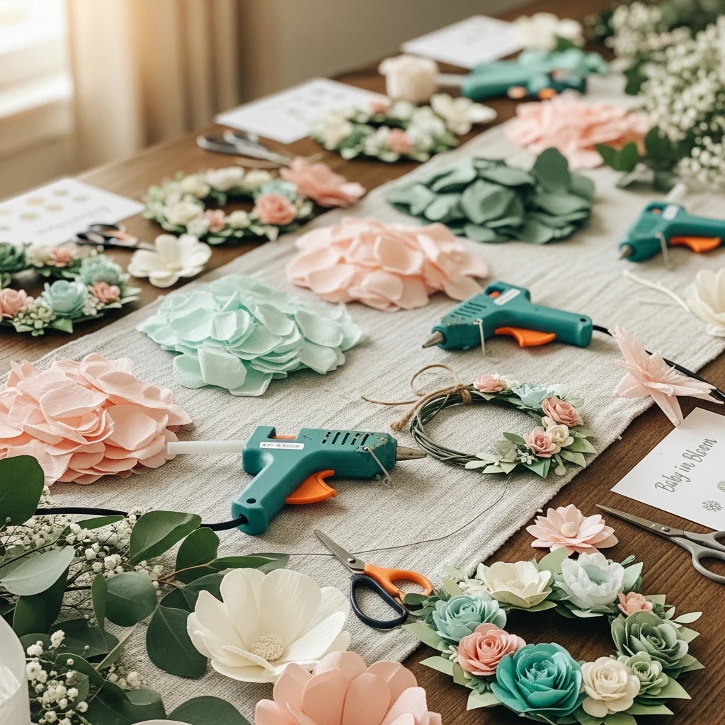 Paper Flower Making - 50 Best Baby in Bloom Baby Shower Theme Ideas for a Perfect Spring Party