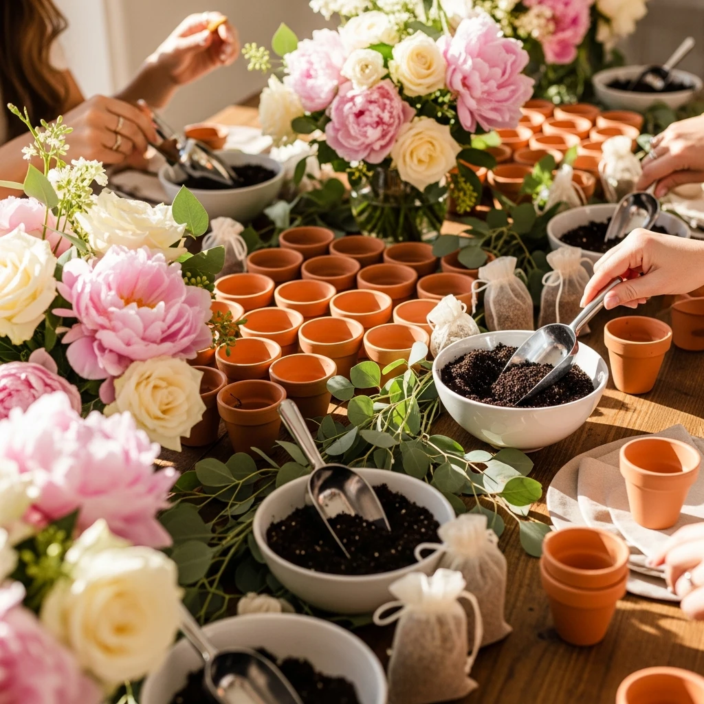 Planting Station Favor - 50 Best Baby in Bloom Baby Shower Theme Ideas for a Perfect Spring Party