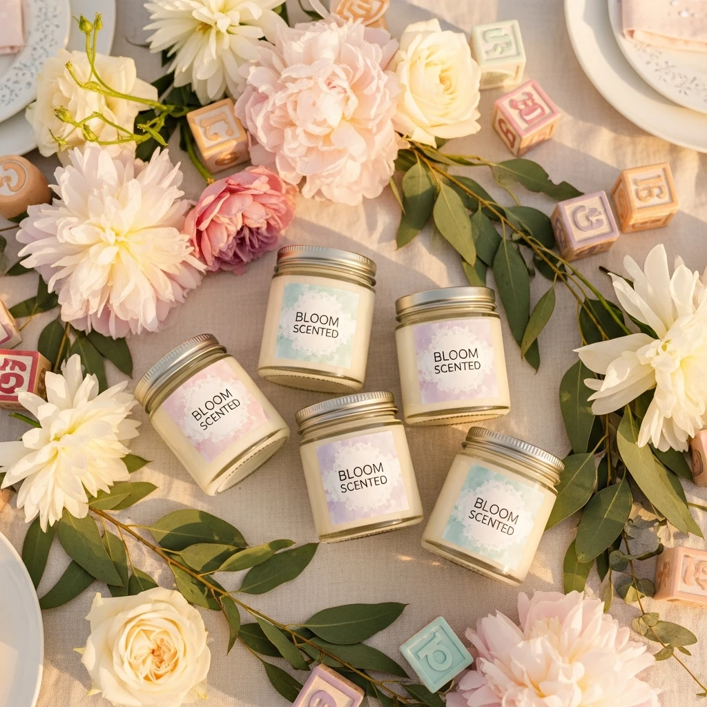 Bloom Scented Candles - 50 Best Baby in Bloom Baby Shower Theme Ideas for a Perfect Spring Party