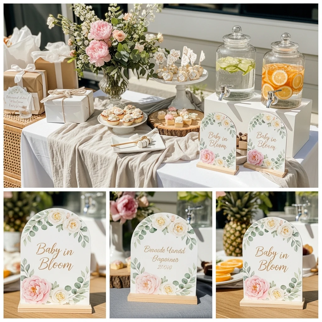 Matching Botanical Signage - 50 Best Baby in Bloom Baby Shower Theme Ideas for a Perfect Spring Party