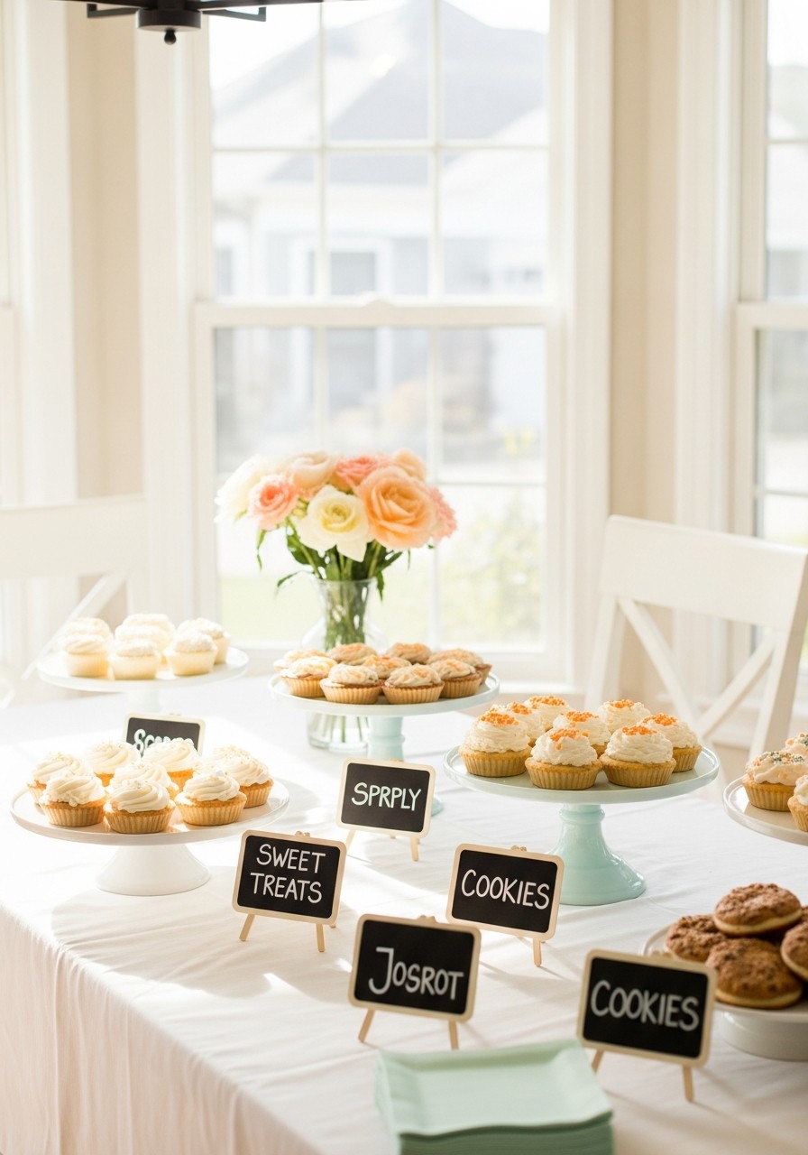 Mini Chalkboard Signs - 50 Best Baby Shower Table Decoration Ideas