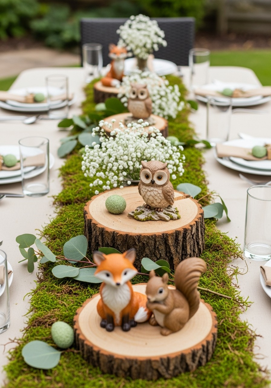 Woodland Creature Centerpieces - 50 Best Baby Shower Table Decoration Ideas