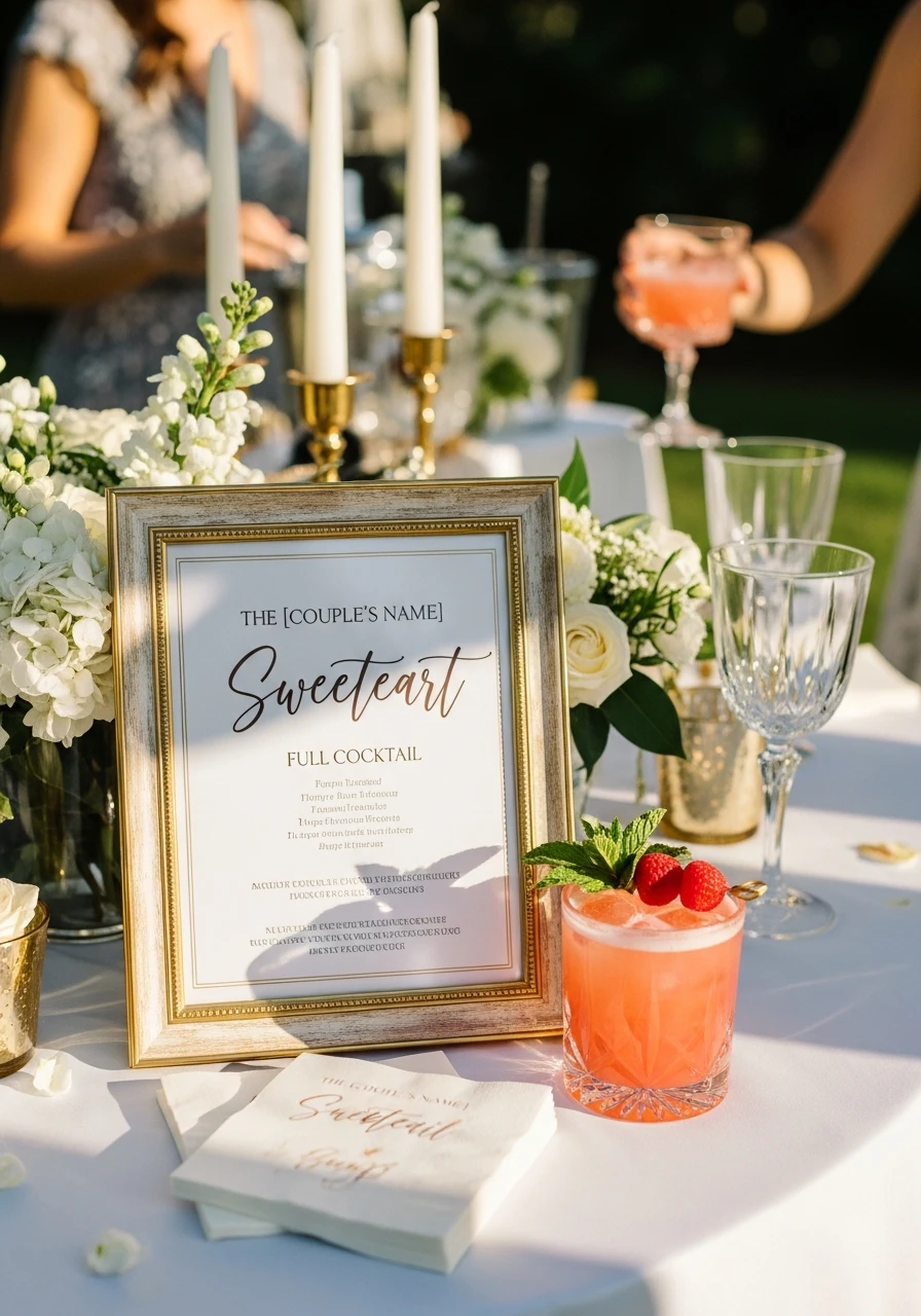 Signature Bridal Cocktail - 50 Best Backyard Bridal Shower Ideas for a Perfect Party