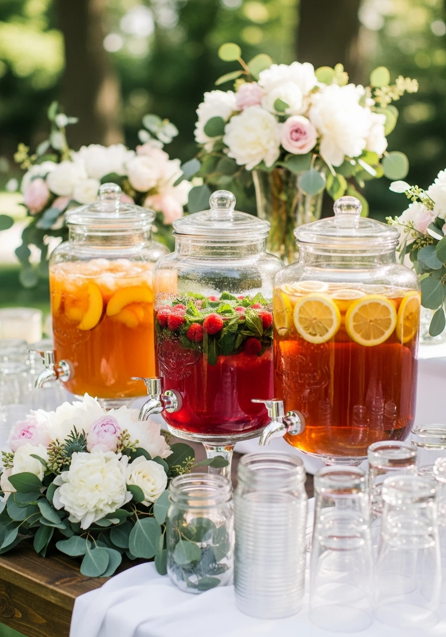 Iced Tea and Lemonade Bar - 50 Best Backyard Bridal Shower Ideas for a Perfect Party