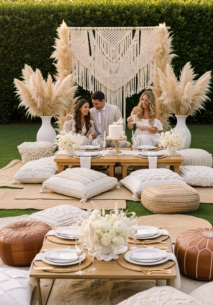 Boho Chic Backyard Theme - 50 Best Backyard Bridal Shower Ideas for a Perfect Party