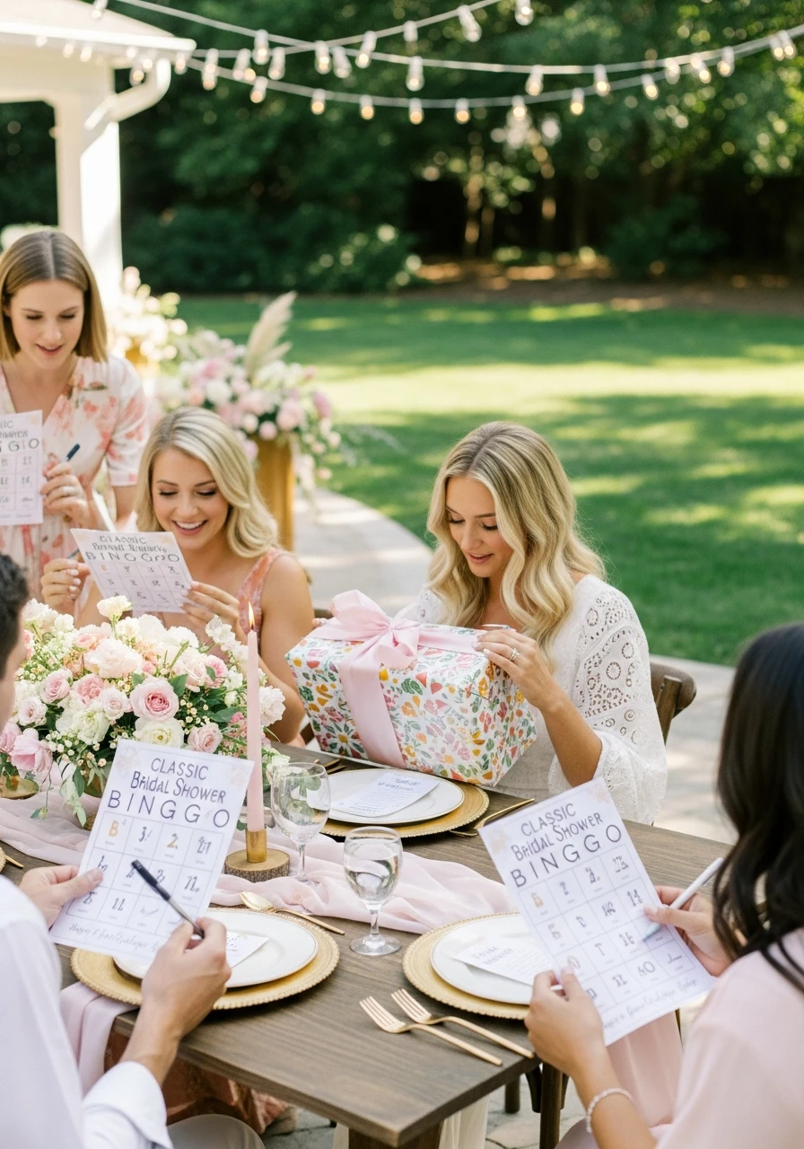 Classic Bridal Shower Bingo - 50 Best Backyard Bridal Shower Ideas for a Perfect Party