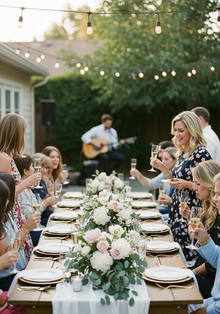 Live Acoustic Music - 50 Best Backyard Bridal Shower Ideas for a Perfect Party