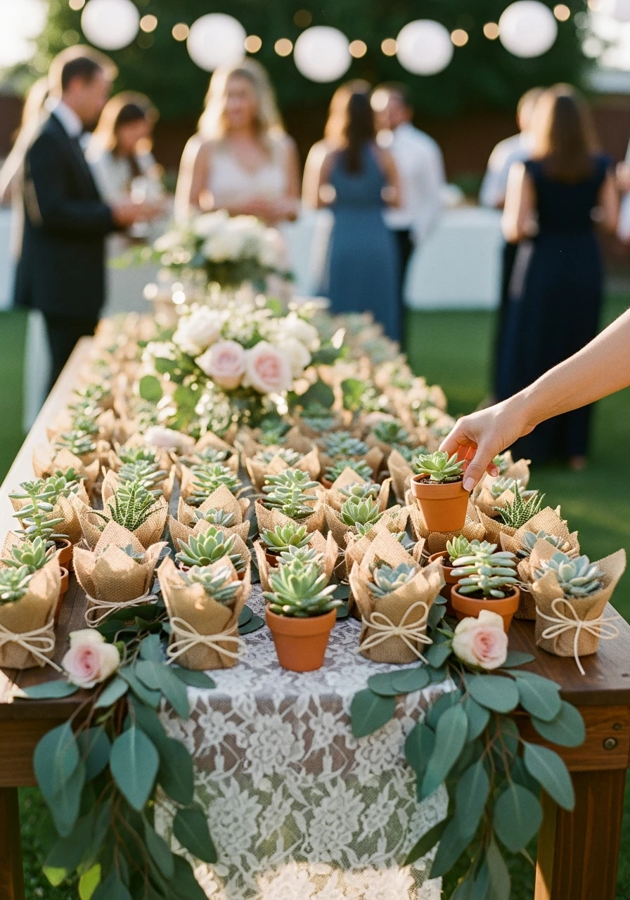 Mini Plant or Succulent Favors - 50 Best Backyard Bridal Shower Ideas for a Perfect Party