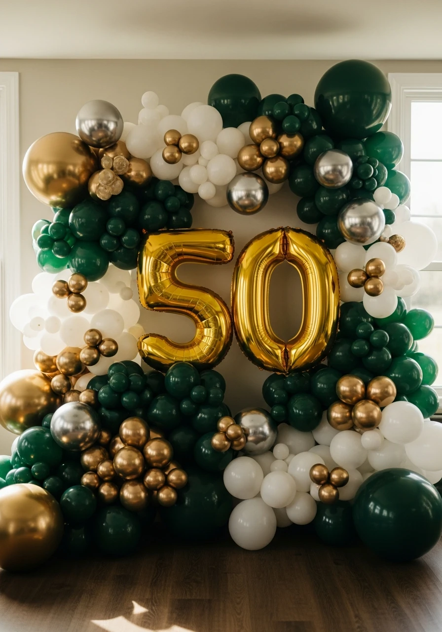 Number Balloon Feature - 50 Amazing Balloon Backdrop Ideas for Your Next Party