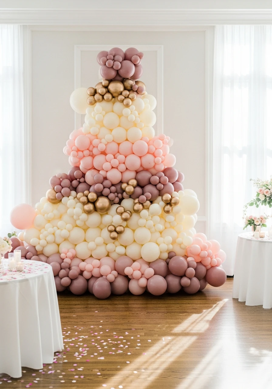 Cake Silhouette Backdrop - 50 Amazing Balloon Backdrop Ideas for Your Next Party