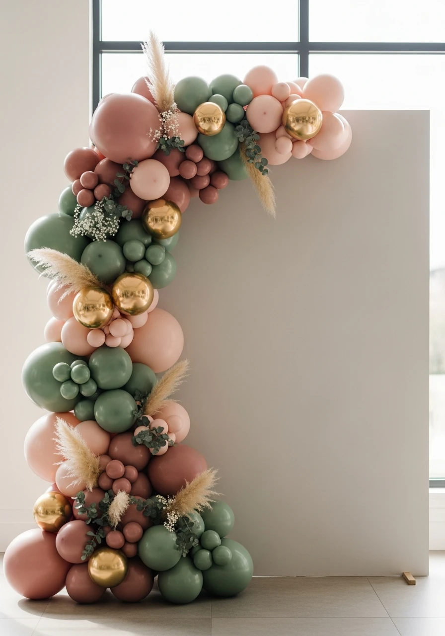 Half Wall Asymmetrical Design - 50 Amazing Balloon Backdrop Ideas for Your Next Party