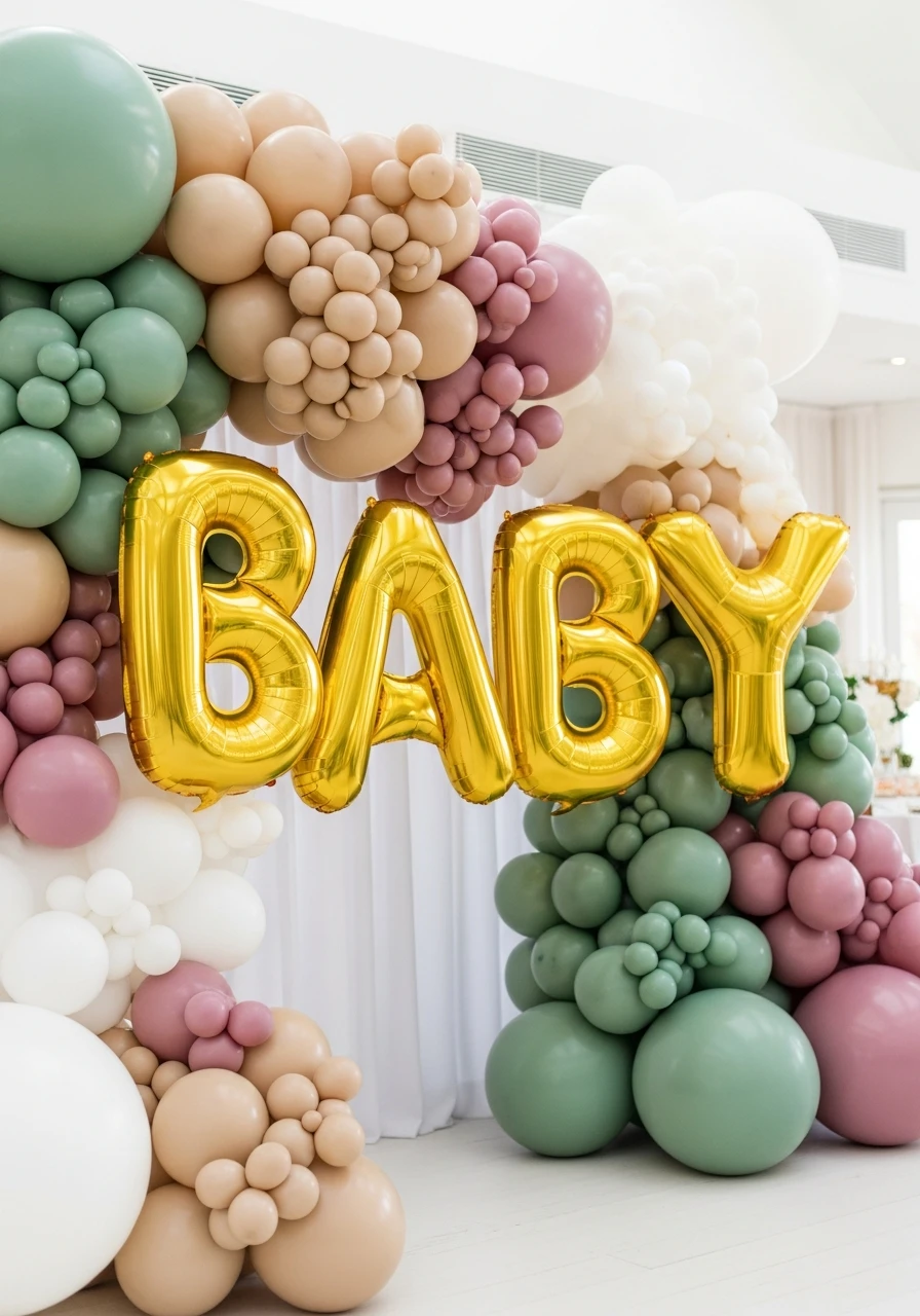 BABY Letter Focus - 50 Amazing Balloon Backdrop Ideas for Your Next Party
