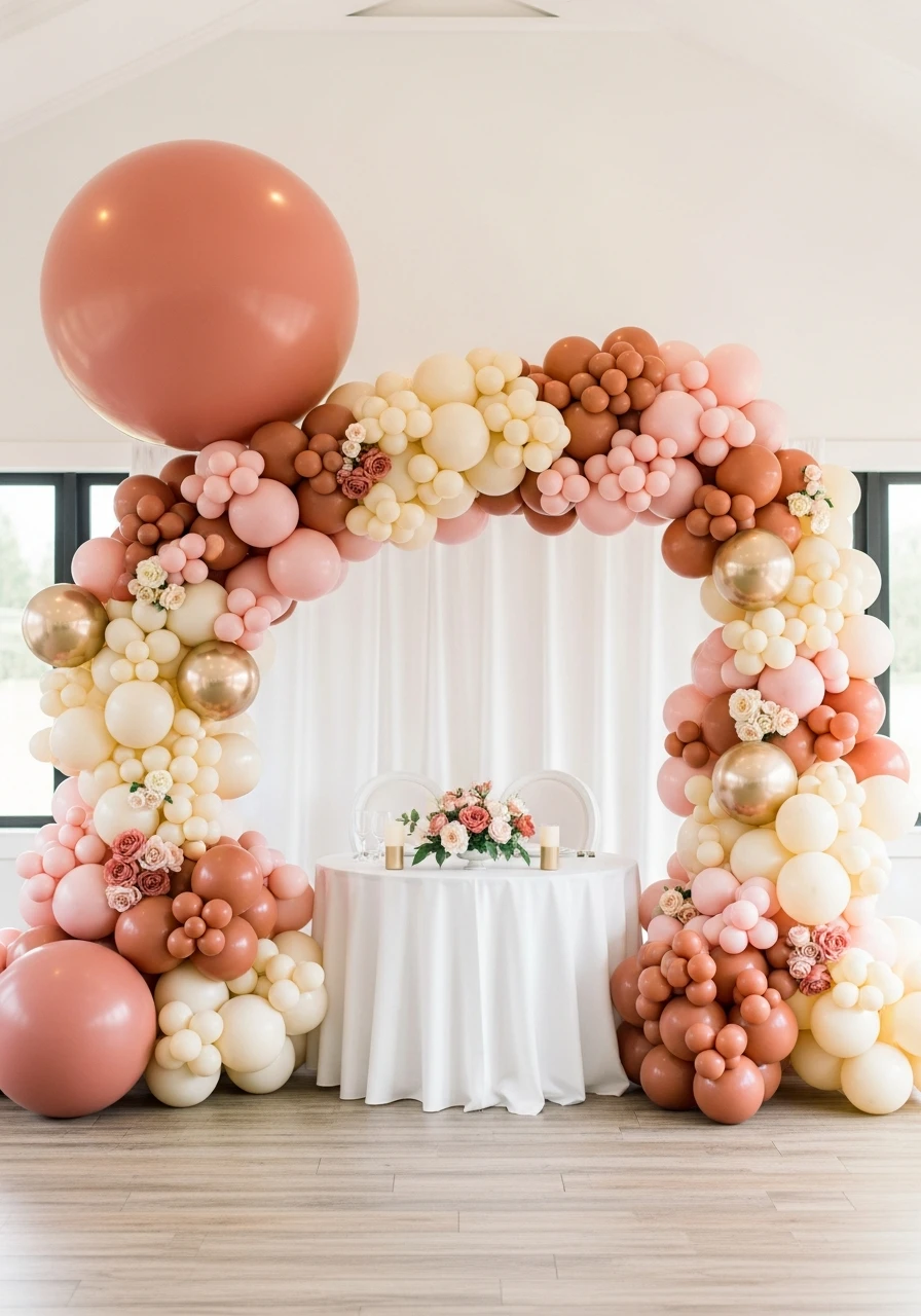 Free-Flowing Organic Arch - 50 Amazing Balloon Backdrop Ideas for Your Next Party