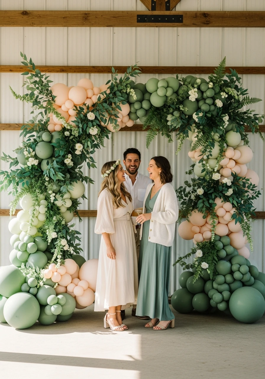 Greenery Arch Backdrop - 50 Amazing Balloon Backdrop Ideas for Your Next Party
