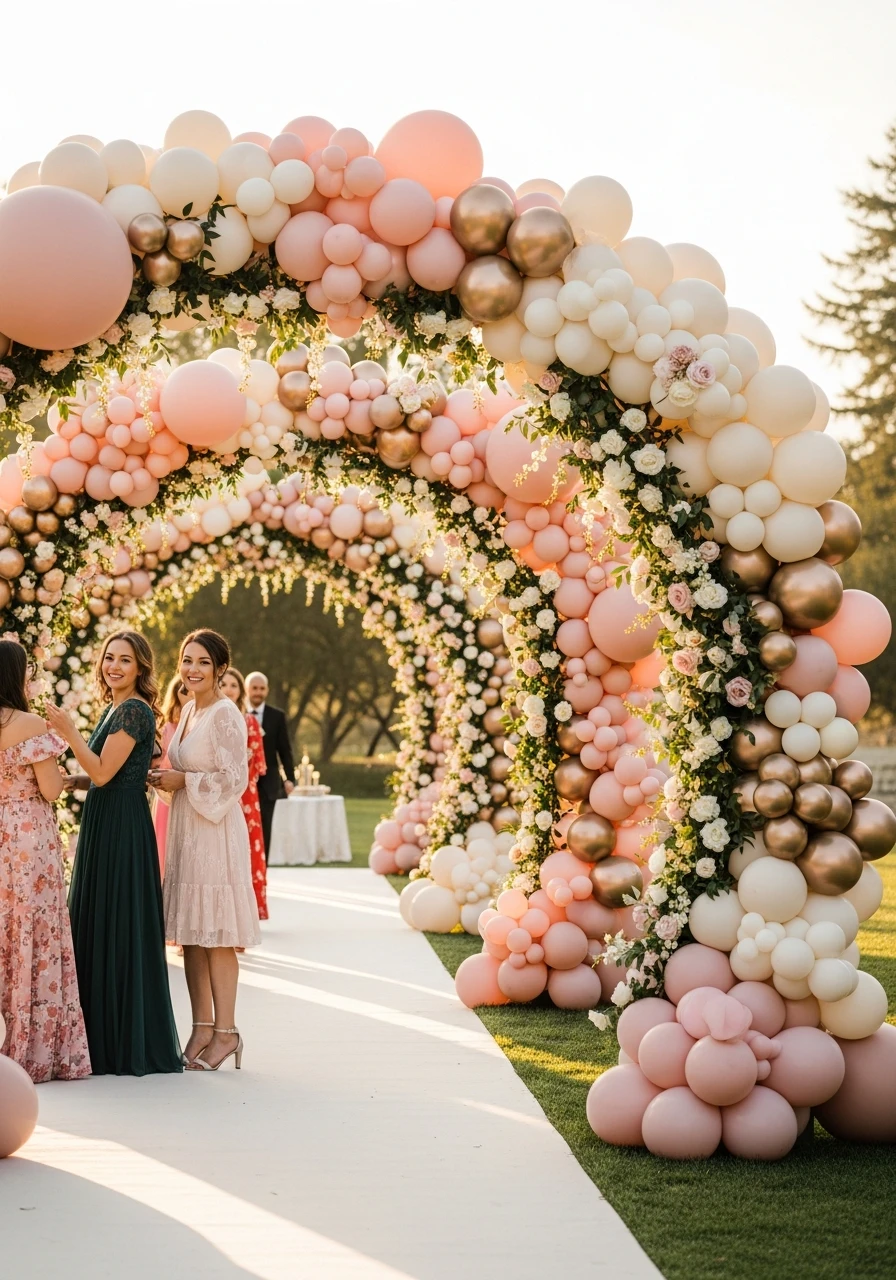 Aisle Arch Photo Spot - 50 Amazing Balloon Backdrop Ideas for Your Next Party