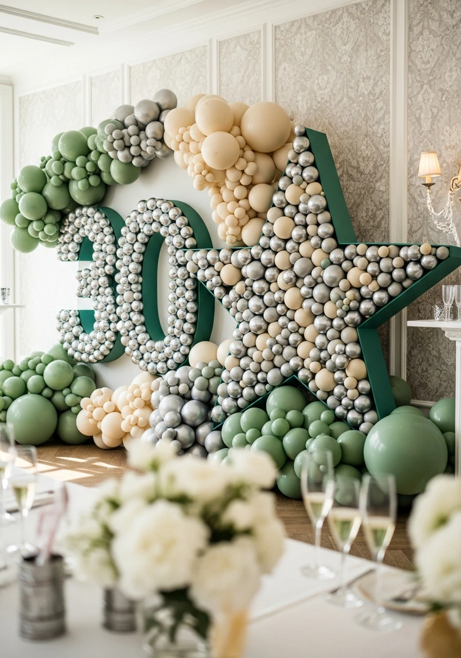 Balloon Mosaic Shapes - 50 Amazing Balloon Backdrop Ideas for Your Next Party