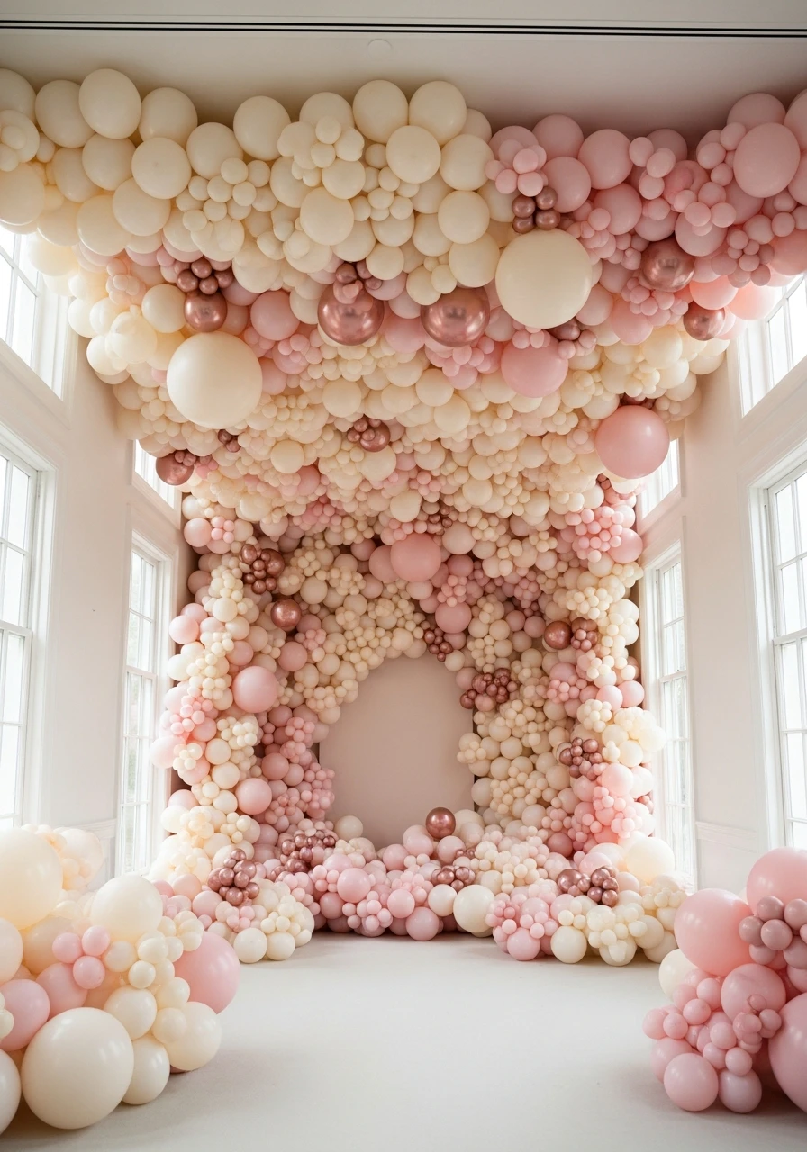 Ceiling Canopy Backdrop - 50 Amazing Balloon Backdrop Ideas for Your Next Party