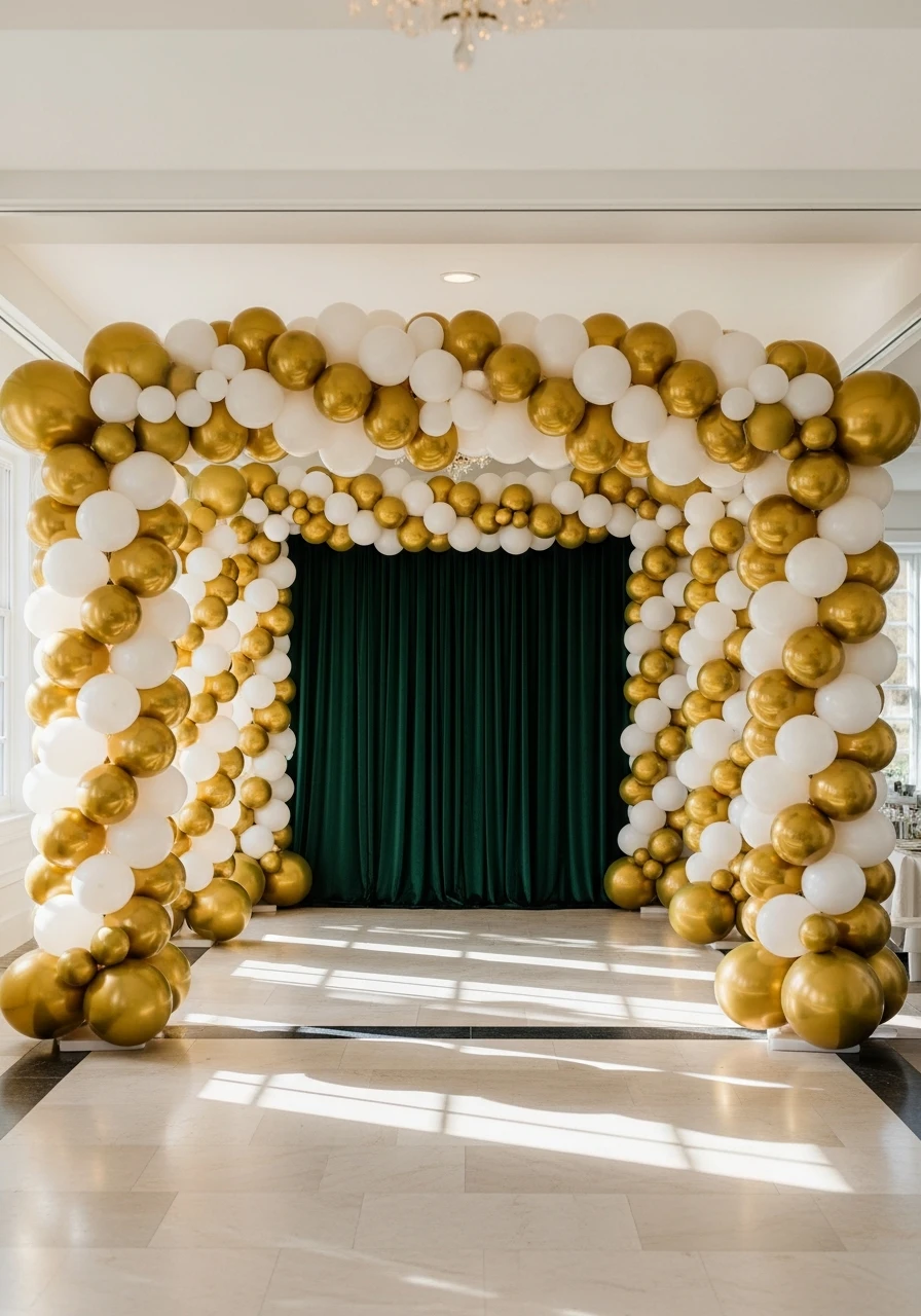Spiral Column Frame - 50 Amazing Balloon Backdrop Ideas for Your Next Party