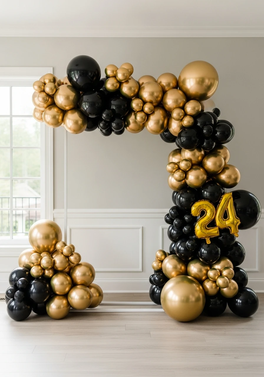 Simple Two-Tone Backdrop - 50 Amazing Balloon Backdrop Ideas for Your Next Party