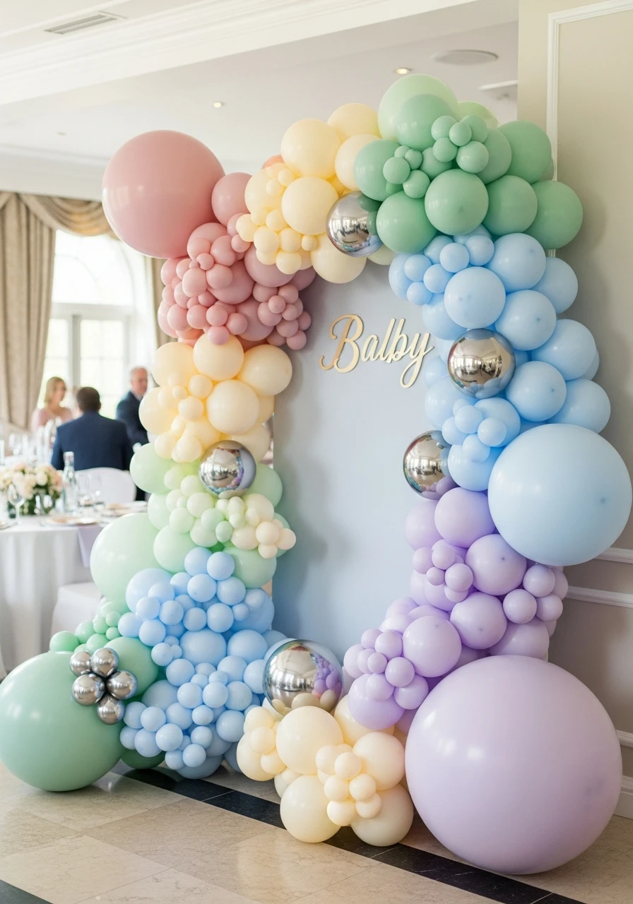 Charming Pastel Backdrop - 50 Amazing Balloon Backdrop Ideas for Your Next Party