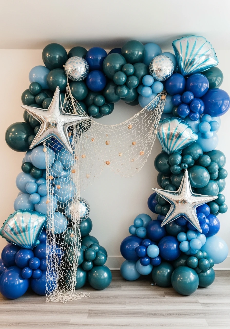 Ocean Party Balloons - 50 Amazing Birthday Balloon Ideas That Make Planning Easy