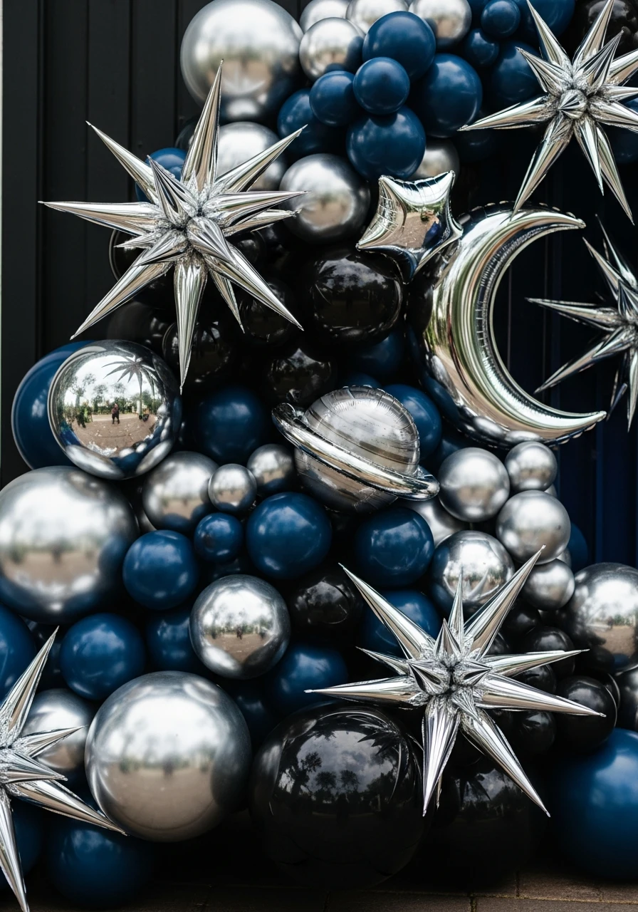 Stellar Space Theme - 50 Amazing Birthday Balloon Ideas That Make Planning Easy