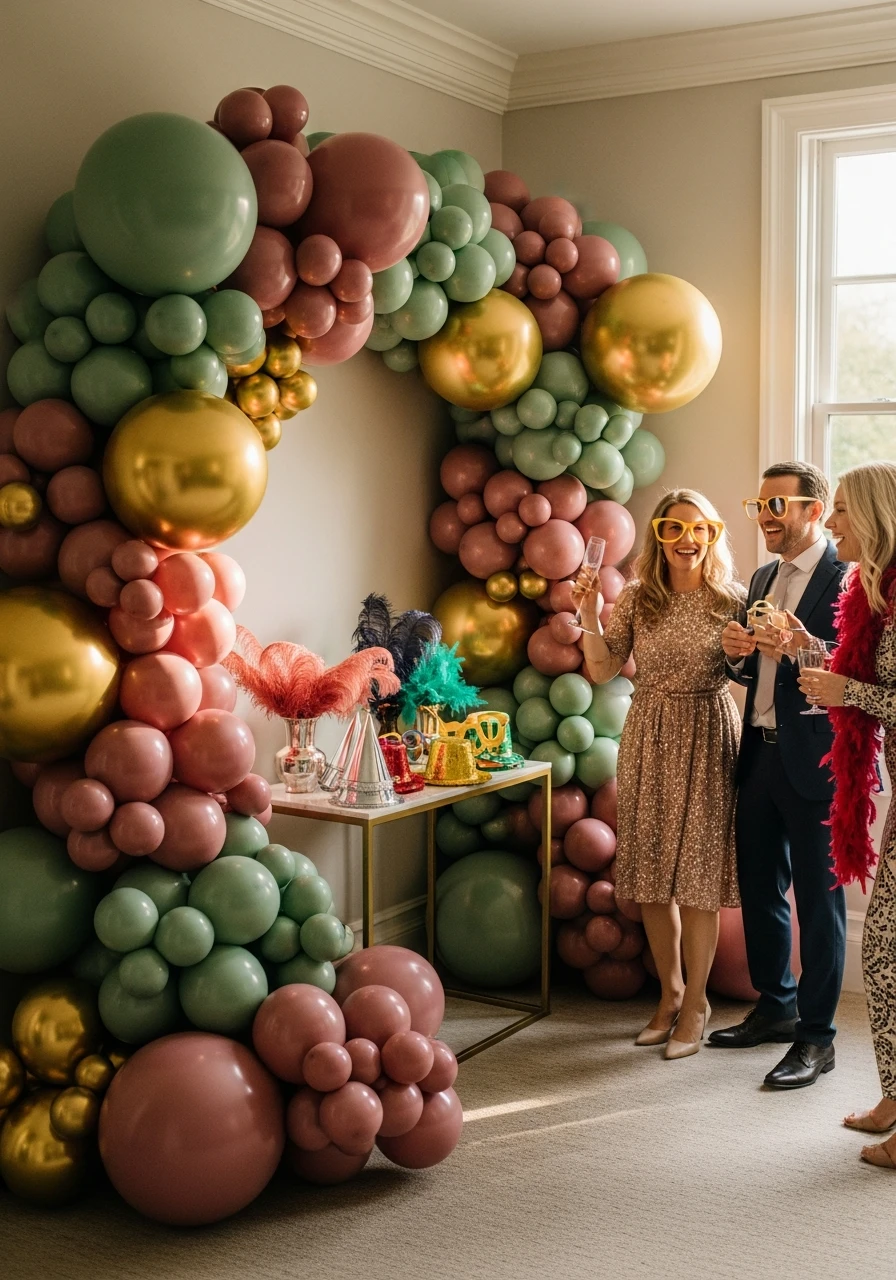 Dedicated Photo Corner - 50 Amazing Birthday Balloon Ideas That Make Planning Easy