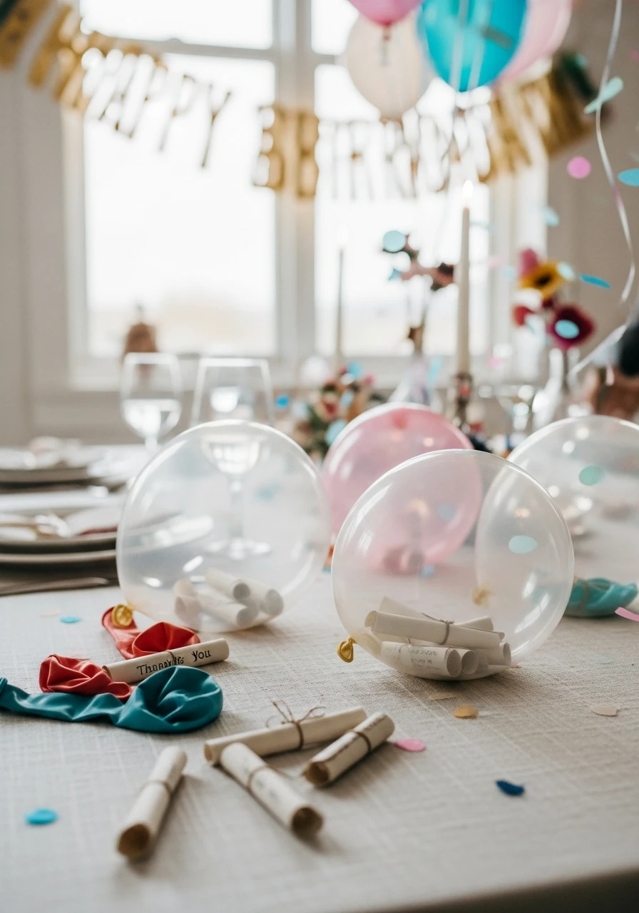 Secret Message Balloons - 50 Amazing Birthday Balloon Ideas That Make Planning Easy