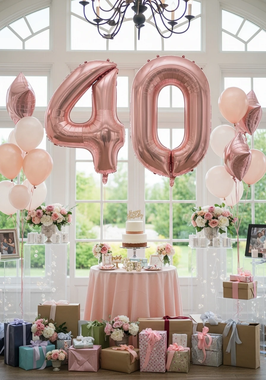 Giant Foil Number Balloons - 50 Amazing Birthday Balloon Ideas That Make Planning Easy