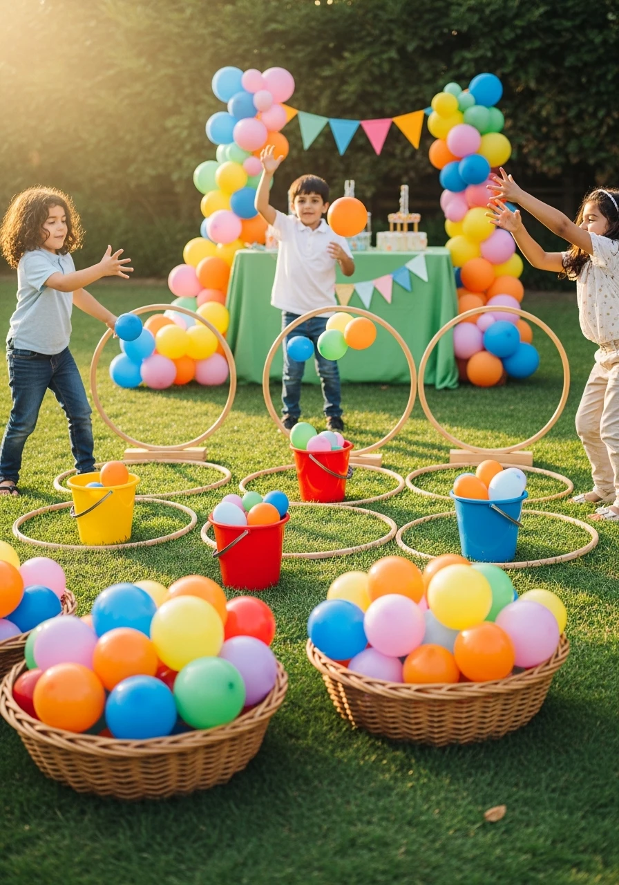 Toss Game Area - 50 Amazing Birthday Balloon Ideas That Make Planning Easy