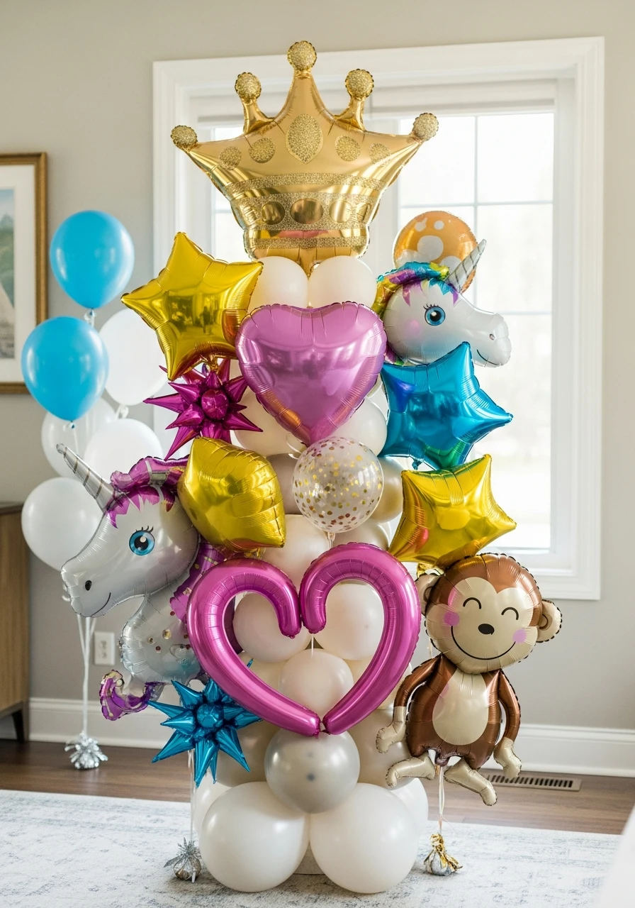 Fun Shape Balloons - 50 Amazing Birthday Balloon Ideas That Make Planning Easy
