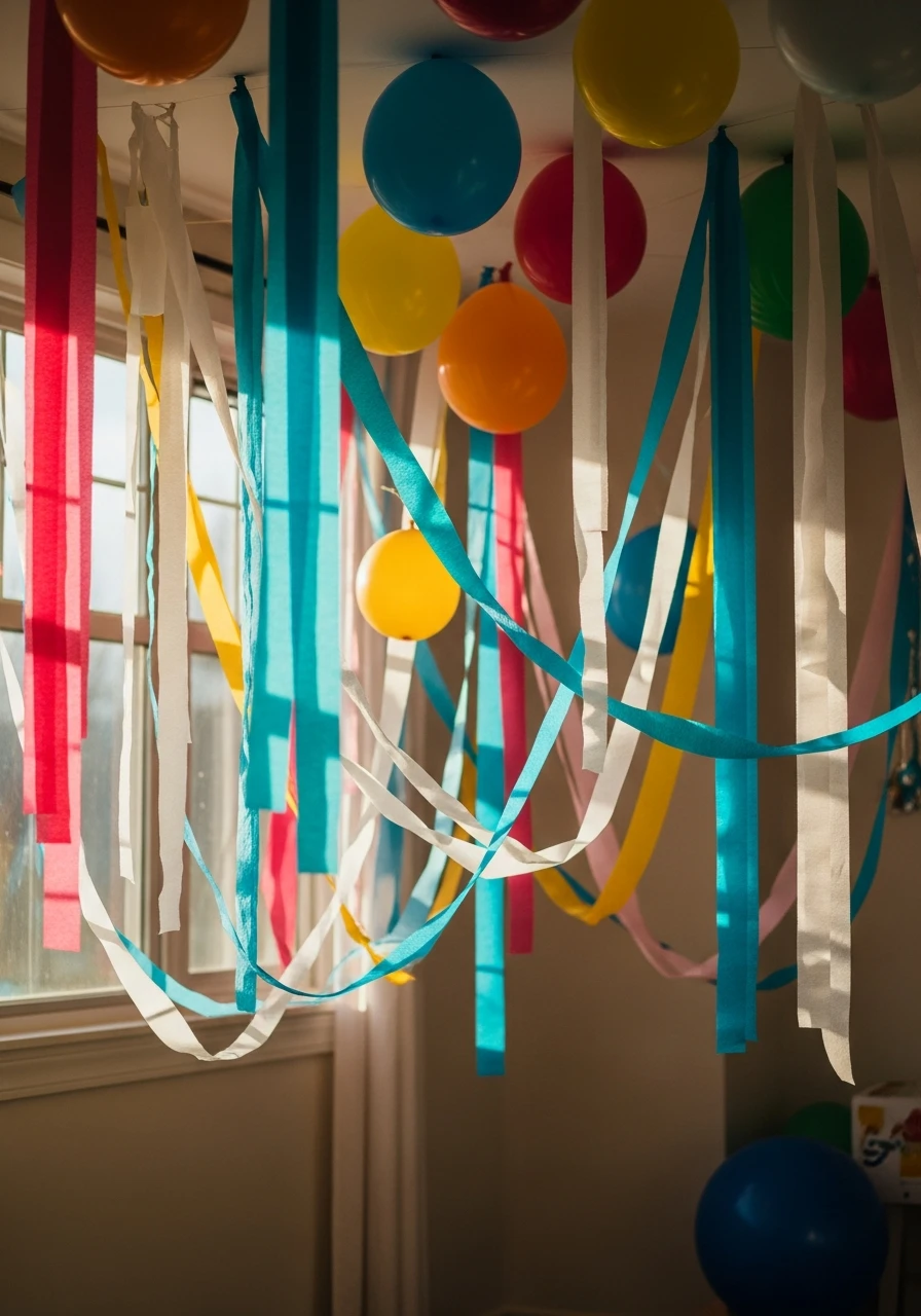 Movement with Streamers - 50 Amazing Birthday Balloon Ideas That Make Planning Easy