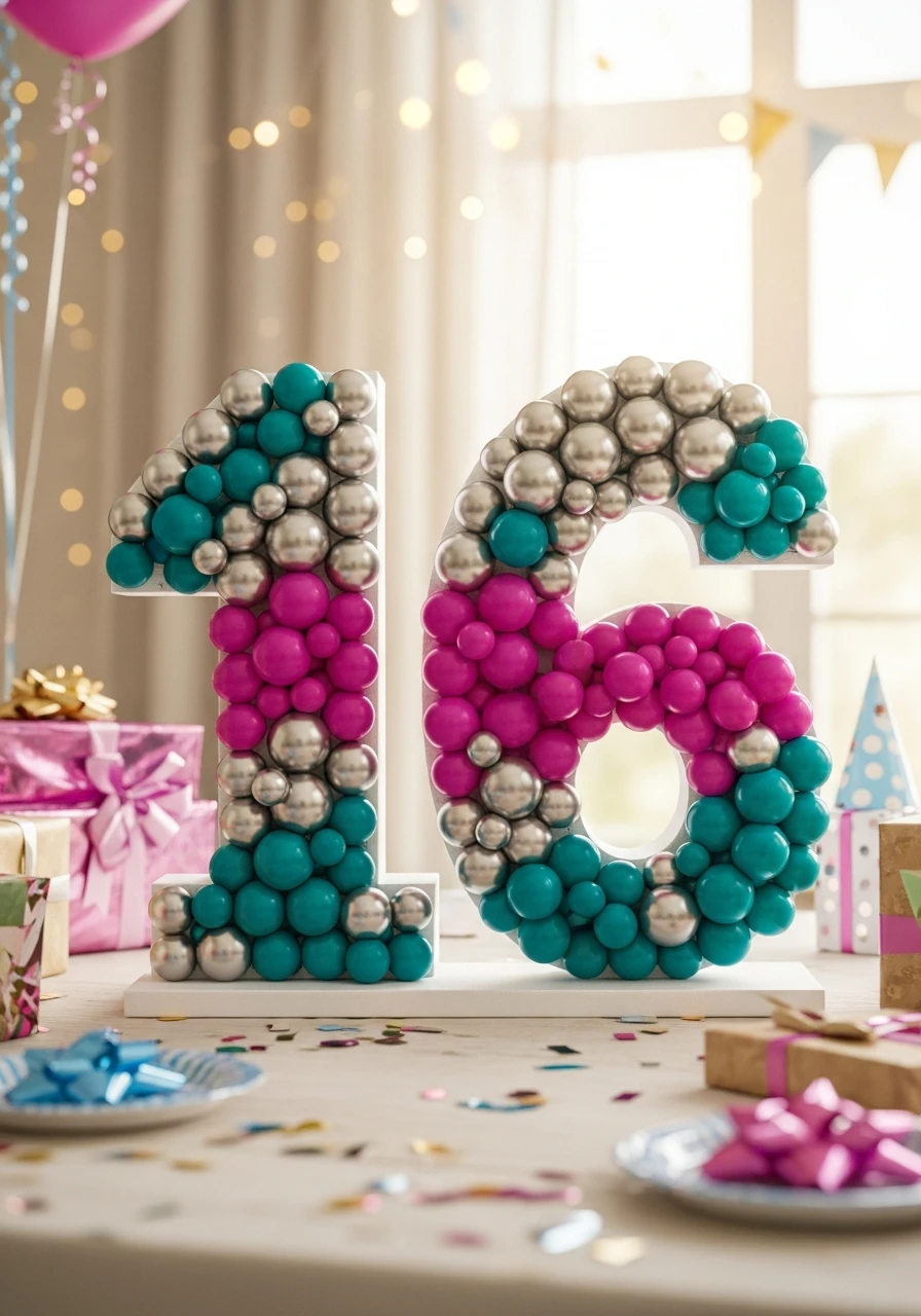 Custom Balloon Mosaic - 50 Amazing Birthday Balloon Ideas That Make Planning Easy