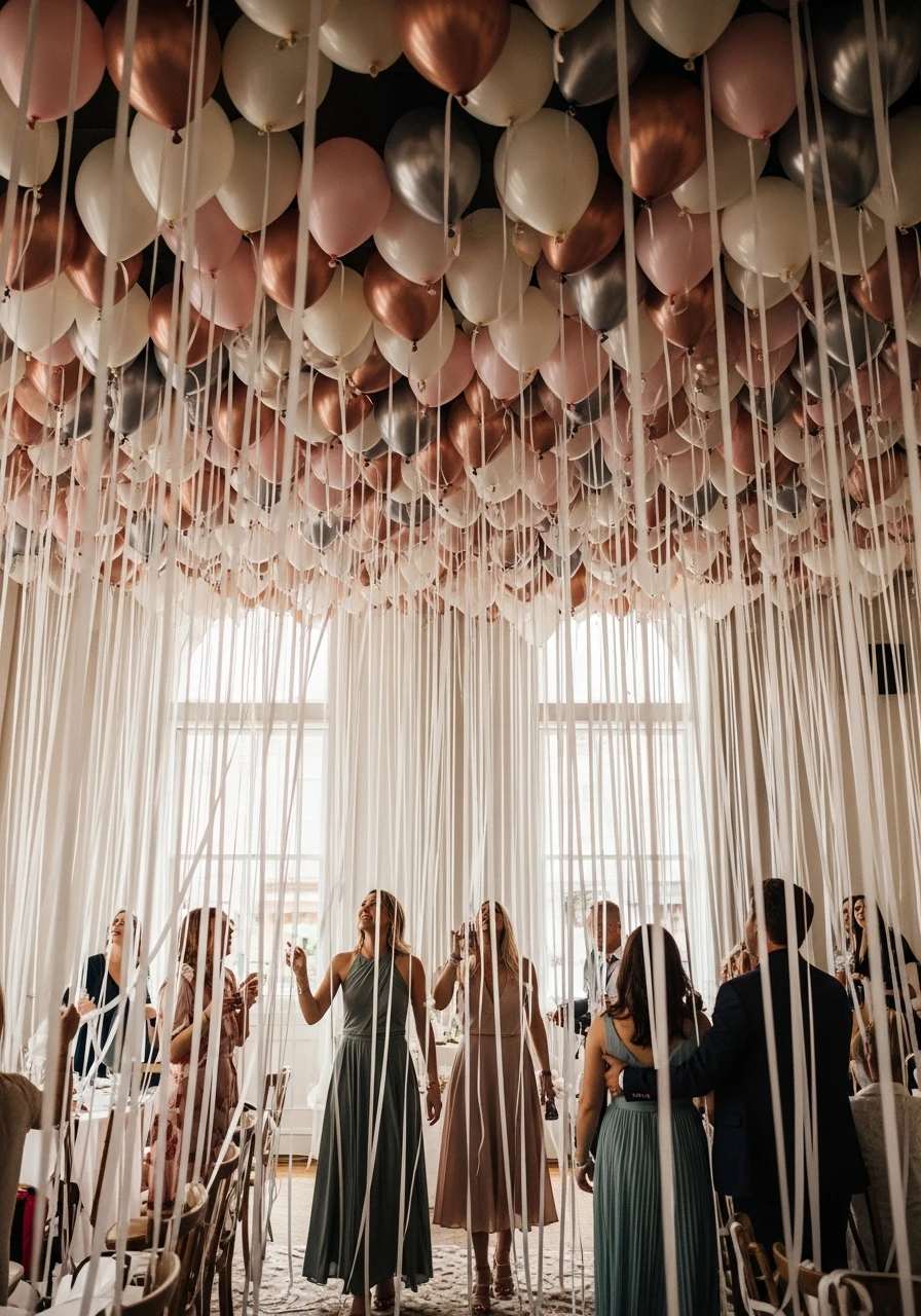 Floating Ceiling Balloons - 50 Amazing Birthday Balloon Ideas That Make Planning Easy