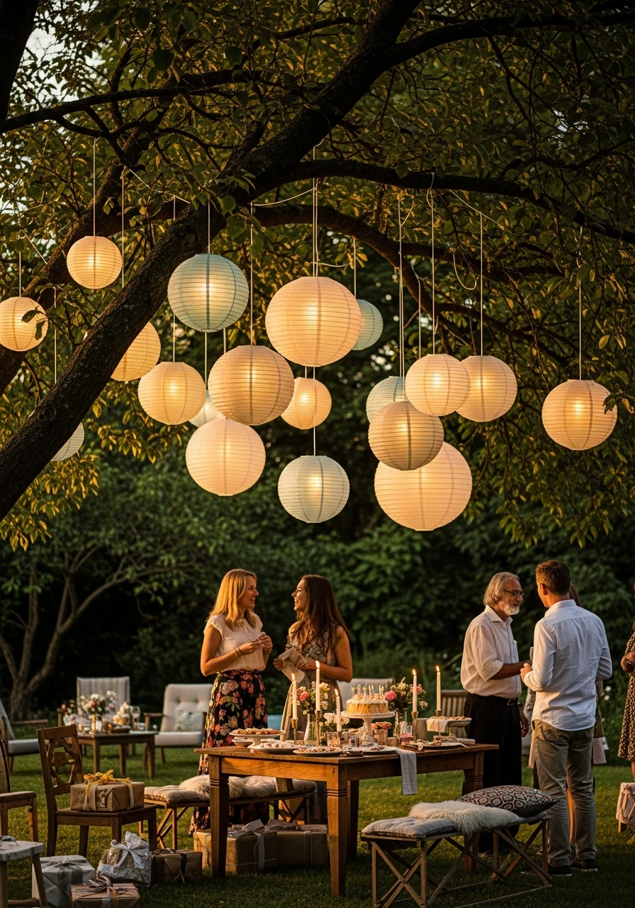 Soft Hanging Paper Lanterns - Perfect Birthday Garden Party Ideas