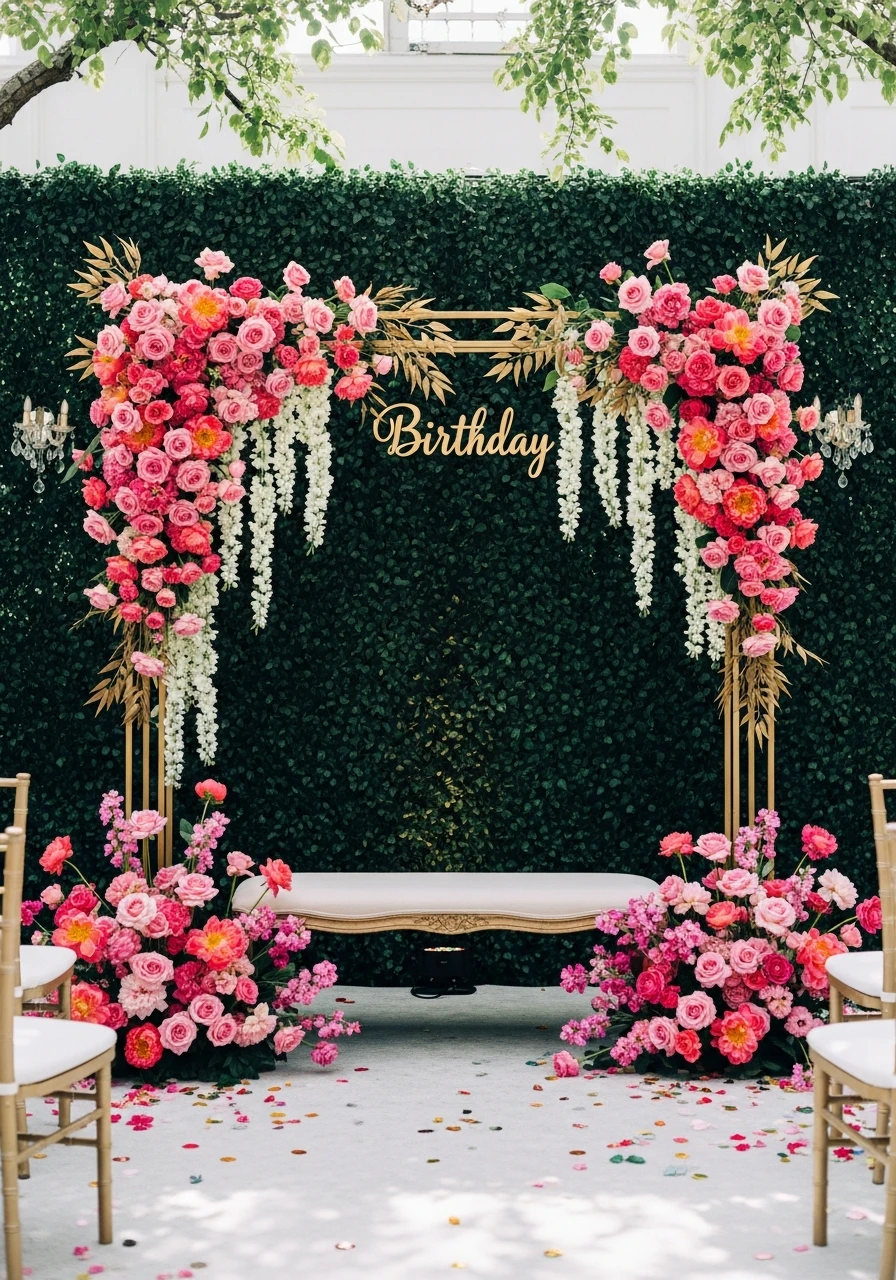 Fun Garden Photo Backdrop - Perfect Birthday Garden Party Ideas