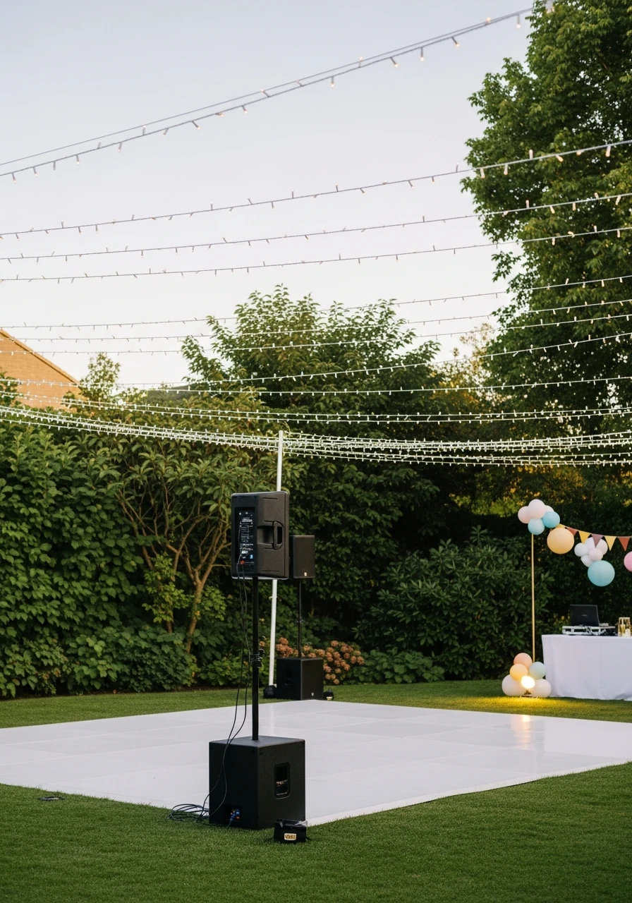 Setup Outdoor Dance Area - Perfect Birthday Garden Party Ideas
