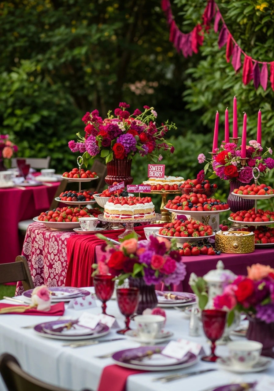 Sweet Berry Themed Decor - Perfect Birthday Garden Party Ideas