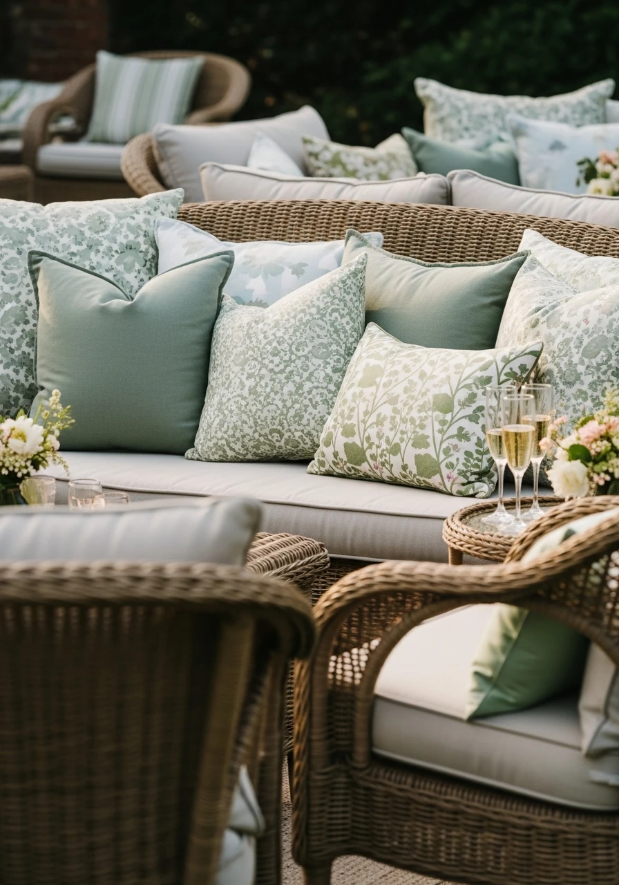 Soft Outdoor Throw Pillows - Perfect Birthday Garden Party Ideas