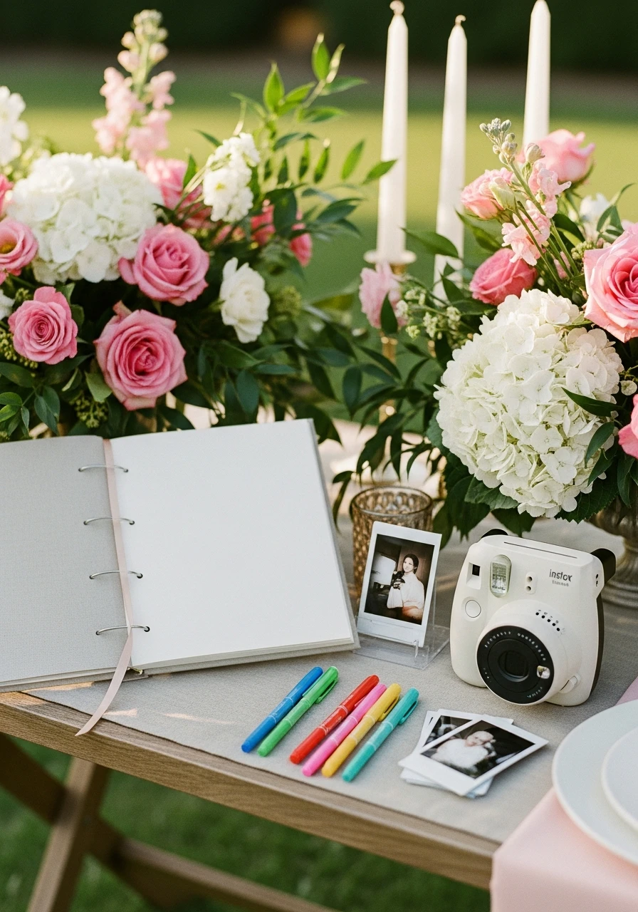 Instant Photo Guest Book - Perfect Birthday Garden Party Ideas