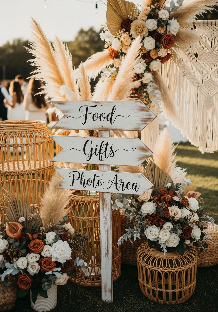 Guide with Wood Signs - 50 Dreamy Boho Baby Shower Ideas for a Perfect Celebration