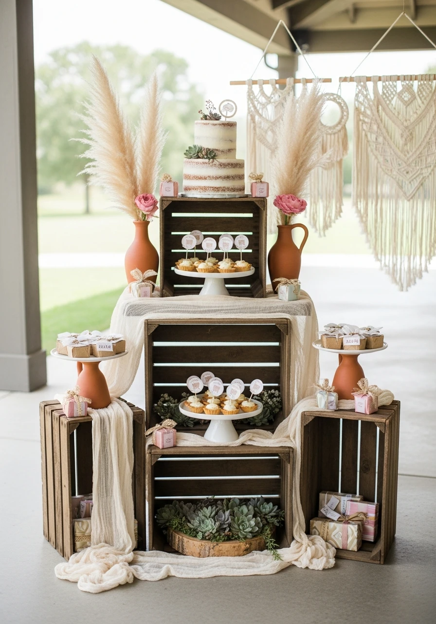 Easy Rustic Displays - 50 Dreamy Boho Baby Shower Ideas for a Perfect Celebration